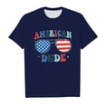 thumbnail image 3 of LUOGENLI Boys Shirts Size 6-7 Youth Small Kids Boys America Flag Shirts 4th of July T Shirt Toddler Girls Cotton Patriotic Tops Tee Independence Day Clothes Boys Shirts Size 10-12 8-9 Years, 3 of 6