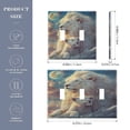 thumbnail image 4 of WOBOGO White Maned Lions 2-hole Switch Plates PC Flame Retardant Plastic Material Glossy Finish Smooth Touch 4.56x4.48x0.27in, 4 of 8