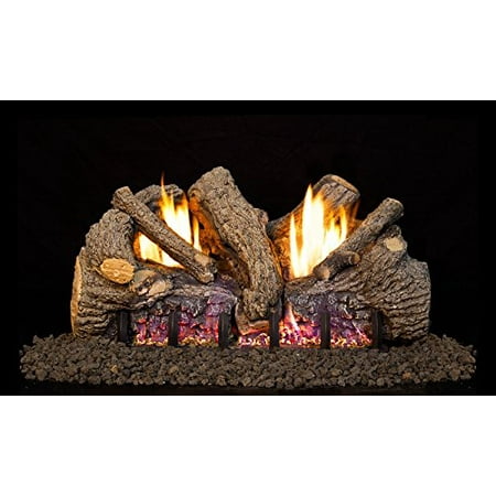 Peterson Real Fyre 18 Inch Foothill Oak Log Set With Vent Free Peterson Real Fyre 18 Inch Foothill Oak Log Set With Vent Free Propane Ansi Certified G19 Burner Variable Flame Remote Com