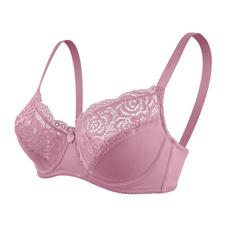 PEASKJP Women's Plus Size Minimizer Support Cotton Wire-Free Bra