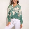 thumbnail image 3 of World Maps Long Sleeve Blouse Woman Streetwear Casual Shirts Summer Oversize Woman Streetwear Clothing Birthday Present, 3 of 7