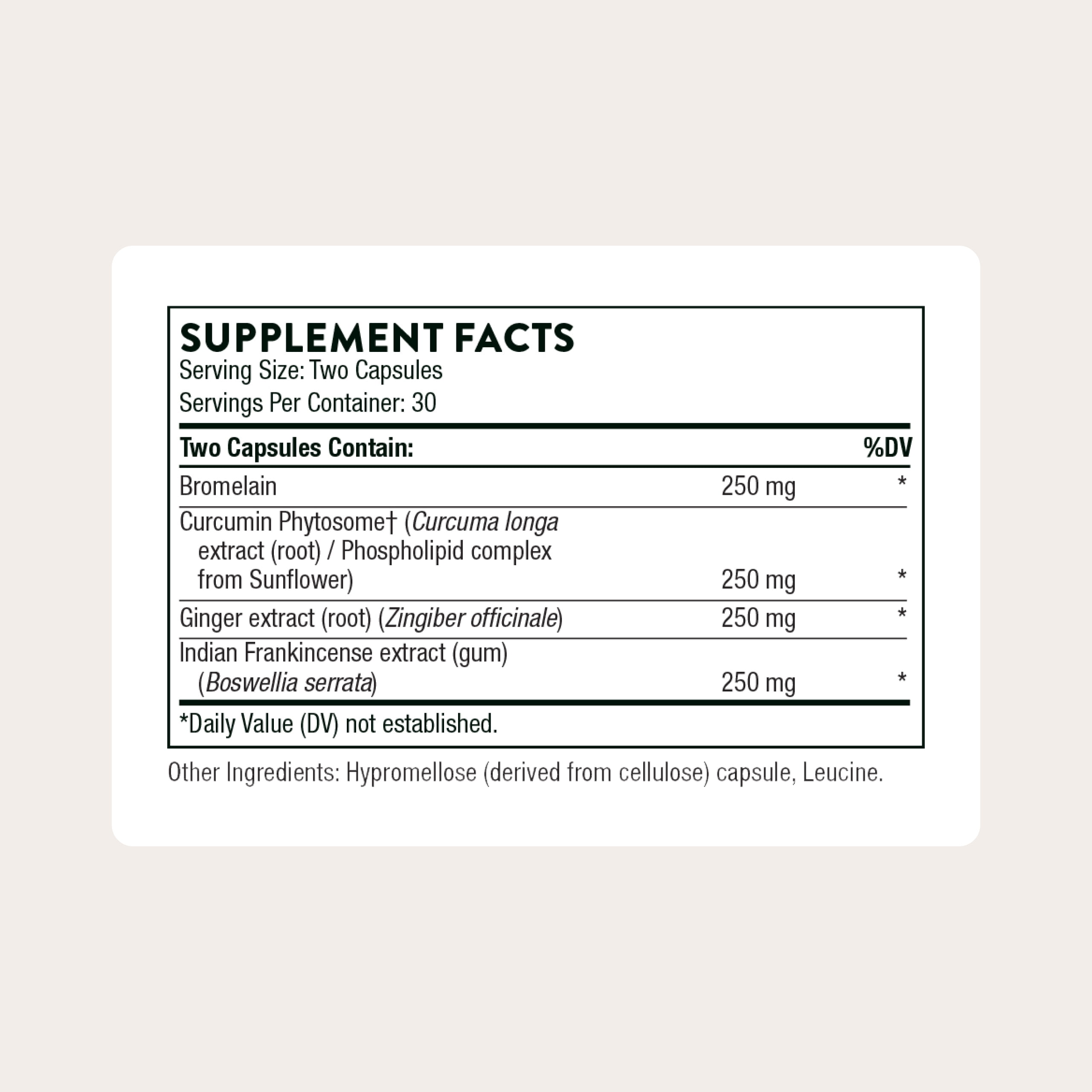THORNE - Phytoprofen - Botanical Blend of Ginger, Boswellia, and Curcumin - Supports Healthy Cytokine Balance and Recovery After Injury or Surgery* - Gluten-Free, Soy-Free, Dairy-Free - 60 Capsules