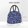 thumbnail image 4 of Vsdgher Insulated Lunch Bag Simple Bento Cooler Bag Lunch Tote Bag , Suitable for picnics, school, work (star Skull flower crystal Print ), 4 of 5