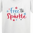 thumbnail image 4 of Inktastic 4th of July Free to Sparkle in Red White and Blue Youth T-Shirt, 4 of 5