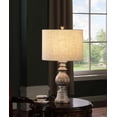 thumbnail image 2 of Brie 28-inch Drum Shade Urn Table Lamp Antique Gold, 2 of 5