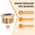 thumbnail image 4 of 6 Pcs Reductor de Latón Tapón Hexagonal G3/8" Macho x G1/8" Hembra Adaptador de Tubería Rosqueado con Cinta PTFE, 4 of 6