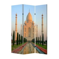 Contemporary Lightweight 3 Panel Taj Mahal Screen Room Divider With Two Different Finishes