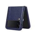 thumbnail image 2 of TECH CIRCLE Leather Case for Samsung Galaxy Z Flip 3 Lichee Pattern Non-Slip Design Slim Thin Shockproof Case For Samsung Galaxy Z Flip 3,Blue, 2 of 6
