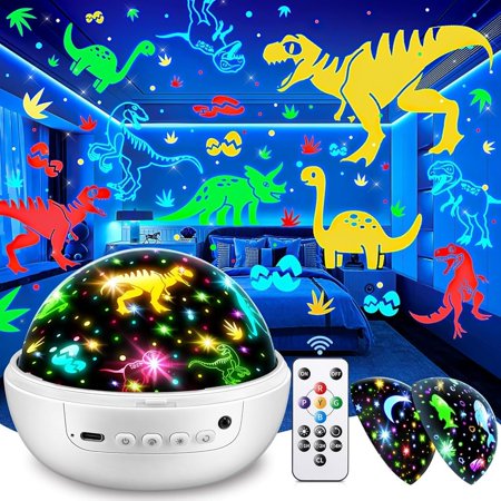 Dinosaur Toys for Kids 2-7 【Remote+3 Films+93 Effects】 Dinosaur Toys for Kids 3-5 【3 Timer+5 Brightness】 Baby Sensory Toys Toddler Sensory Toy Dinos Toys 3 Year Boy Birthday Gifts