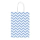 thumbnail image 1 of 25 bolsas de regalo de papel Kraft con forma de onda pequeña con asas, bolsa de mano reciclable (azul), 1 of 10