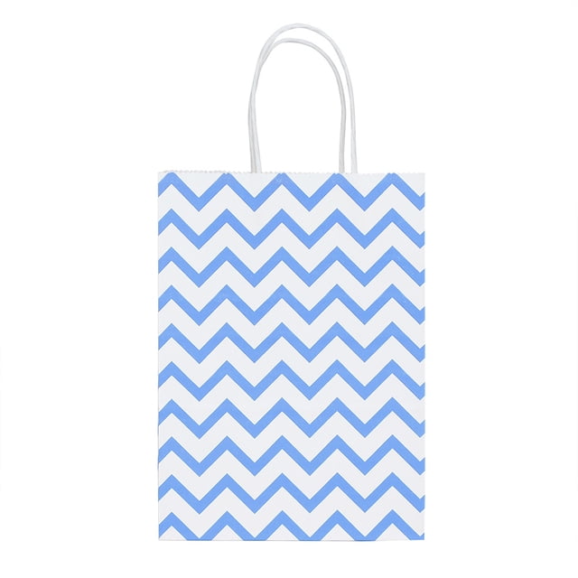 Bolsas de regalo de papel Kraft, 25 piezas Bolsas de regalo de papel con forma de onda pequeña Bolsas de regalo Rendimiento probado
