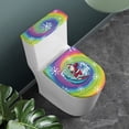 thumbnail image 2 of HELLHERO Rainbow Santa Claus Pattern Universal Toilet Dust Cover Set & Reusable Stretch Adjustable with 2 Piece Set Bathroom Toilet Lid Cover, 2 of 8