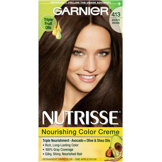 Garnier Nutrisse Nourishing Color Creme, Bronze Brown [413] 1 ea (Pack of  3) 