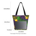 thumbnail image 4 of Vsdgher Mardi Gras7 print Reusable Shopping Grocery Bags for Women Shopping with Pouch Foldable Pouch Lightweight Polyester Fabric, 4 of 6