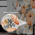 thumbnail image 3 of Fall Shower Curtain 72x84inches Beige Grey Flowers Leaves Shower Curtain Set with Hooks Orange Harvest Pumpkins Waterproof Fabric Shower Curtains for Bathroom, 3 of 6