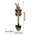 thumbnail image 4 of Rabbit On Shovel Resin Insert Plaque Decoration Ornament Home Patios Outdoor Rabbit, 4 of 5