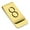 Gold, variant on Stainless Steel Bismuth Alchemy Symbol Classic Slim Money Clip Credit Card Holder