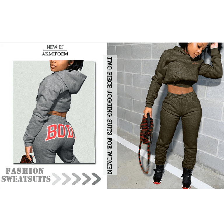 Akmipoem Track Suits for Women Set Two Piece Sweatsuit Outfits