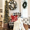 thumbnail image 2 of Christmas Pillow Covers 18x18 Set of 4 for Christmas Decorations Let it Snow Christmas Tree Christmas Pillows Hello Winter Holiday Throw Pillows Christmas Farmhouse Decor for Couch, 2 of 4