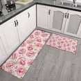 thumbnail image 2 of Strawberry Princess Pattern Kitchen Rugs Sets Of 2,Anti Fatigue Kitchen Mat Rugs Non Slip Washable,Decorative Kitchen Floor Mats for Kitchen,Sink,Laundry,17"x30"+17"x47", 2 of 7