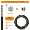 thumbnail image 3 of Petbobi Heavy Duty Dog Tie Out Cable 40ft Extra Strong Wire Cable for Large Dogs up to 300lbs, Black, 3 of 6