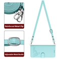thumbnail image 3 of For Samsung Galaxy S25 Ultra 5G 6.9" RFID Blocking Protective Purse Case Cat Embossed Strong Magnetic Attachment/Closure, Card Slots/Pocket, PU Leather Flip Wallet Case With Hanging Rope,Light green, 3 of 8