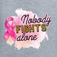 thumbnail image 2 of Nobody Fights Alone Watercolor Sparkles Breast Cancer Awareness Womens Graphic T-Shirt, Heather Grey, X-Large, 2 of 5