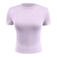 thumbnail image 3 of Women's Summer Pullover A Thin Round Neck Fashionable Short Sleeved Milk Silk Top plus Size Dress Shirts for Women 3x plus Size for Women Tops plus Work Clothes Cute plus Size Blouses plus Size Womens, 3 of 4