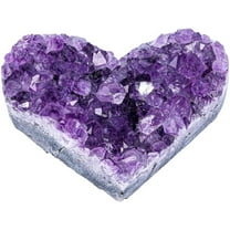 Topboutique Amethyst Crystal Cluster Heart Stones Healing Crystals Gemstones Amethyst Stone Mineral Geodes Energy Gifts Household Decoration Stone Collection Stone Desktop Decor