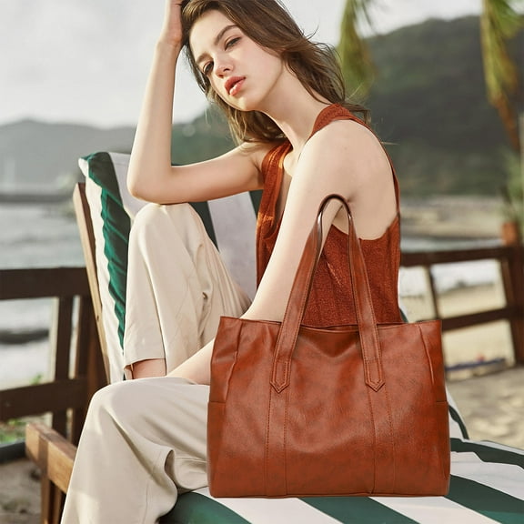 Closet Organizers And Storage Big Capacity Shoulder Bag,PU Leather Tote Handbag For Women,Large Messenger Crossbody Bag,Work Travel Shopping Purse,Gift For Her Holiday Gifts