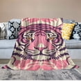 thumbnail image 2 of Nawypu   Blankets Plush Sofa Bed Throw Pink Tiger, 2 of 6