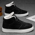 thumbnail image 3 of Men's Winter High-Top Sneakers, Lace-Up Ankle Shoes with Plush Lining and Textured Sole Edge, 3 of 7
