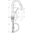 thumbnail image 2 of Axor 10824 Starck Prep Pull-Down Kitchen Faucet - Silver, 2 of 2