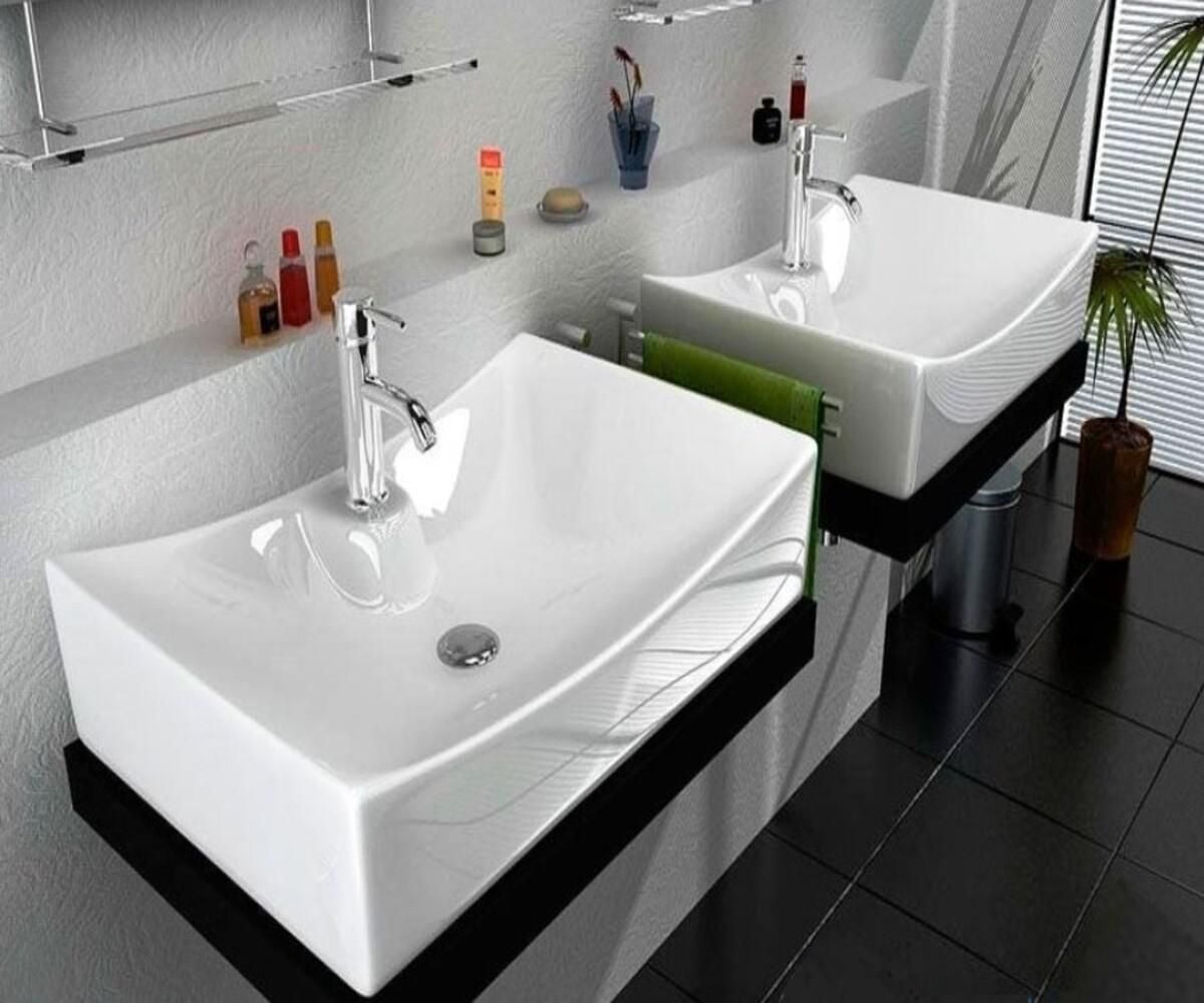 DROP Bath and Kitchen DR091484 Bathroom Vessel Sink Set
