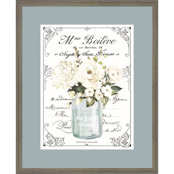 Great Art Now French Bathroom Set II by Lettered & Lined, Framed Wall Art, 18W x 22H