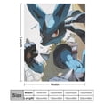 thumbnail image 3 of Pokemon Lucario Throw Blanket Cute Flannel for Boys Girls Men Women, 3 of 7