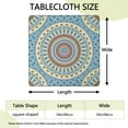 thumbnail image 2 of Tablecloth Colorful Mandala Fusion Pattern Waterproof Elastic Squre Cover with Back for Meditation and Healing Room, 2 of 6