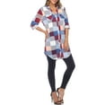 thumbnail image 2 of White Mark Women's Light Weight Plaid Print Tunic with Pockets, 2 of 5