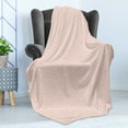 thumbnail image 4 of Pink Polka Dots Soft Flannel Fleece Throw Blanket, Spots Repeating Pattern Plain Background Generated, Cozy Plush for Indoor and Outdoor Use, 50" x 60", Blush and White, by Ambesonne, 4 of 5