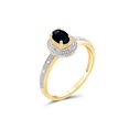 thumbnail image 3 of JewelersClub Sapphire Ring Birthstone Jewelry – 0.50 Carat Sapphire 14K Gold Plated Silver Ring Jewelry with White Diamond Accent – Gemstone Rings with Hypoallergenic 14K Gold Plated Silver Band, 3 of 4