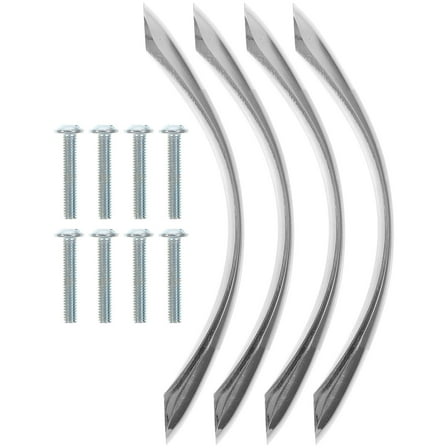 Worgeous Cabinet Handles Silver Zinc Alloy 4Pcs 11.5X2.8In