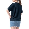 thumbnail image 2 of Time and Tru Womens Pima Cotton Boyfriend T-shirt, 2 of 6