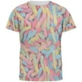 thumbnail image 1 of Halloween Sour Gummy Worms Mens T Shirt Heather White 2XL, 1 of 2