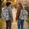 thumbnail image 2 of KUIFORTI Fish Camouflage Print School Bag for Kids 17 Inch Bookbag Waterproof Backpack with Side Pockets for Elementary Primary Middle School Fashion, 2 of 7