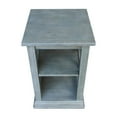 thumbnail image 4 of International Concepts Hampton Wood Accent Table with Shelves in Heather Gray, 4 of 7