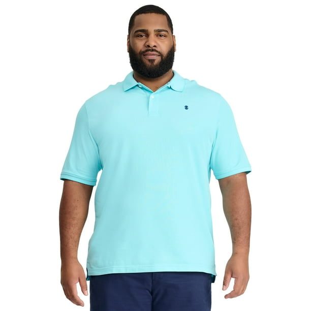 Camiseta tipo polo IZOD Advantage Performance para tallas grandes y extra grandes, azul, XXL