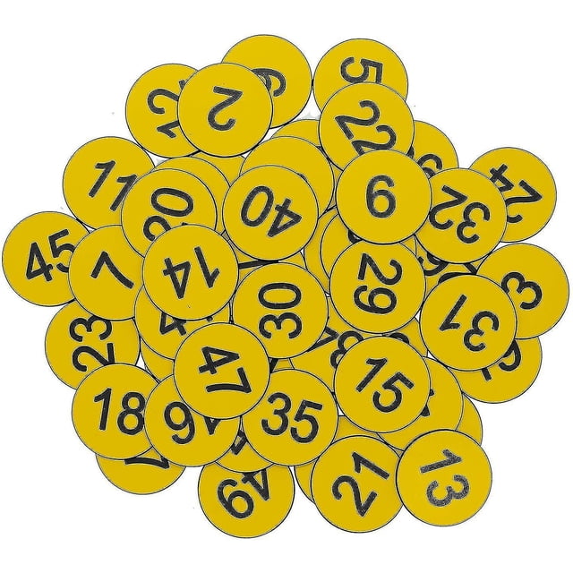 Etiquetas de números de plástico Etiquetas numeradas grabadas Etiquetas de identificación Etiquetas clave sin agujero