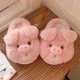 thumbnail image 3 of Zapatillas de casa mullidas para mujer, pantuflas de una sola banda con plataforma de tacón suave, piel cálida y cómoda para interiores, Invierno, 3 of 5