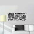 thumbnail image 3 of Animals Shouldnt Suffer - Vegan Vegetarian Lifestyle Vegetarianism Life Quote Vinyl Wall Sticker Art Decal Veganism Life Style Kitchen Room Dining Area Wall Design Home Decoration Size (16x40 inch), 3 of 3