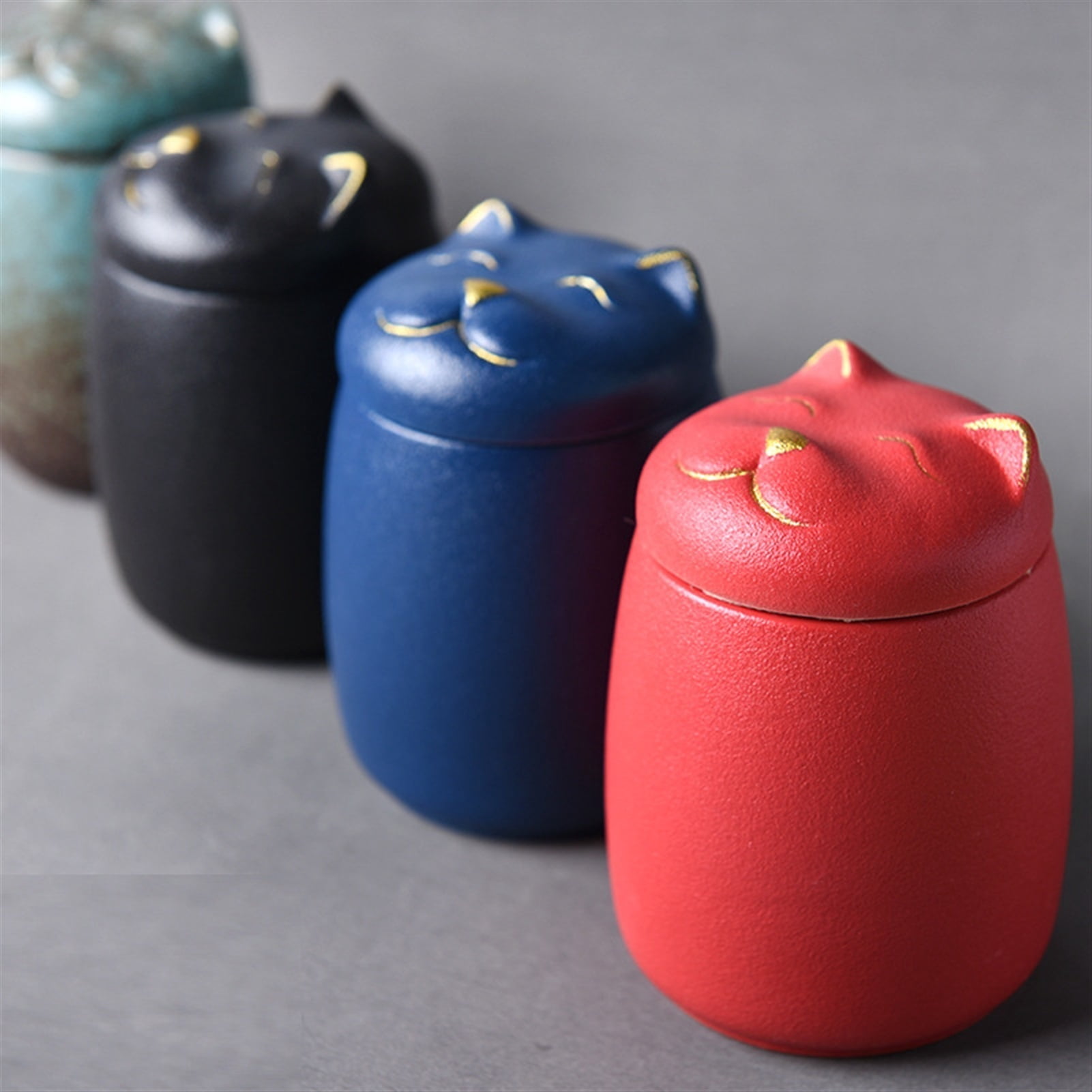 Cat Shape Urn For Pet Ashes Cat Shape Memorial Cremation Urns Handcrafted Black Decorative Urns Funeral Cat Urn Dog Urn